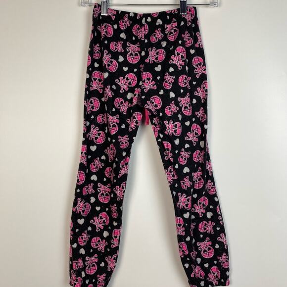 THREE GIRLS VARIOUS BRAND PAJAMA PANTS SKULL SPACE SHUTTLE DEER SIZES 7/8/M - Picture 9 of 14